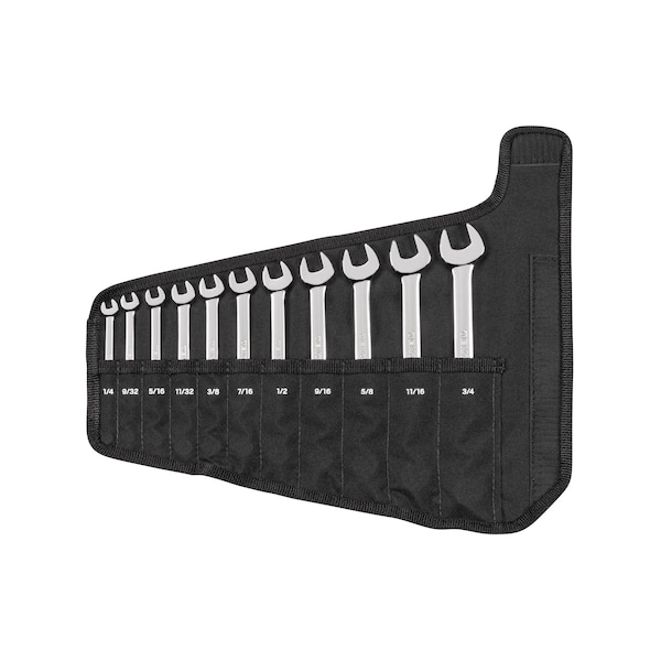 Combination Wrench Set with Pouch, 11-Piece (1/4 - 3/4 in.)